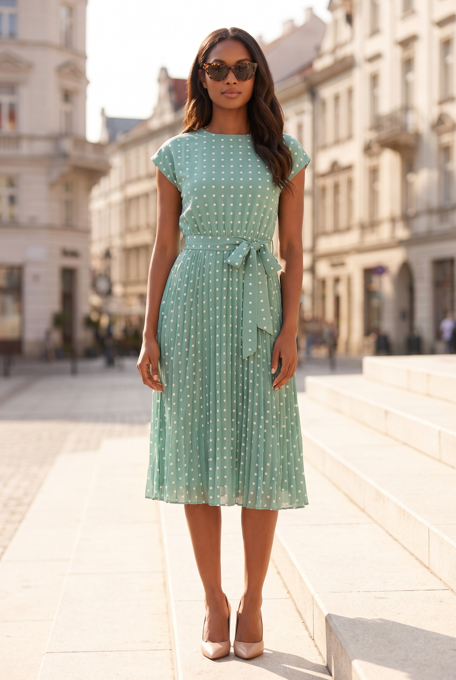 Colette Mint Green - lifestyle praça