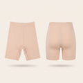 High waist anti-chafing slip shorts in Beige - front and back