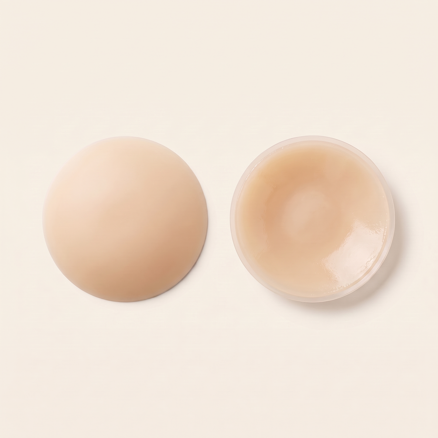 Reusable silicone nipple covers in Cream