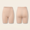High-waist shaping shorts in Skin - front and back