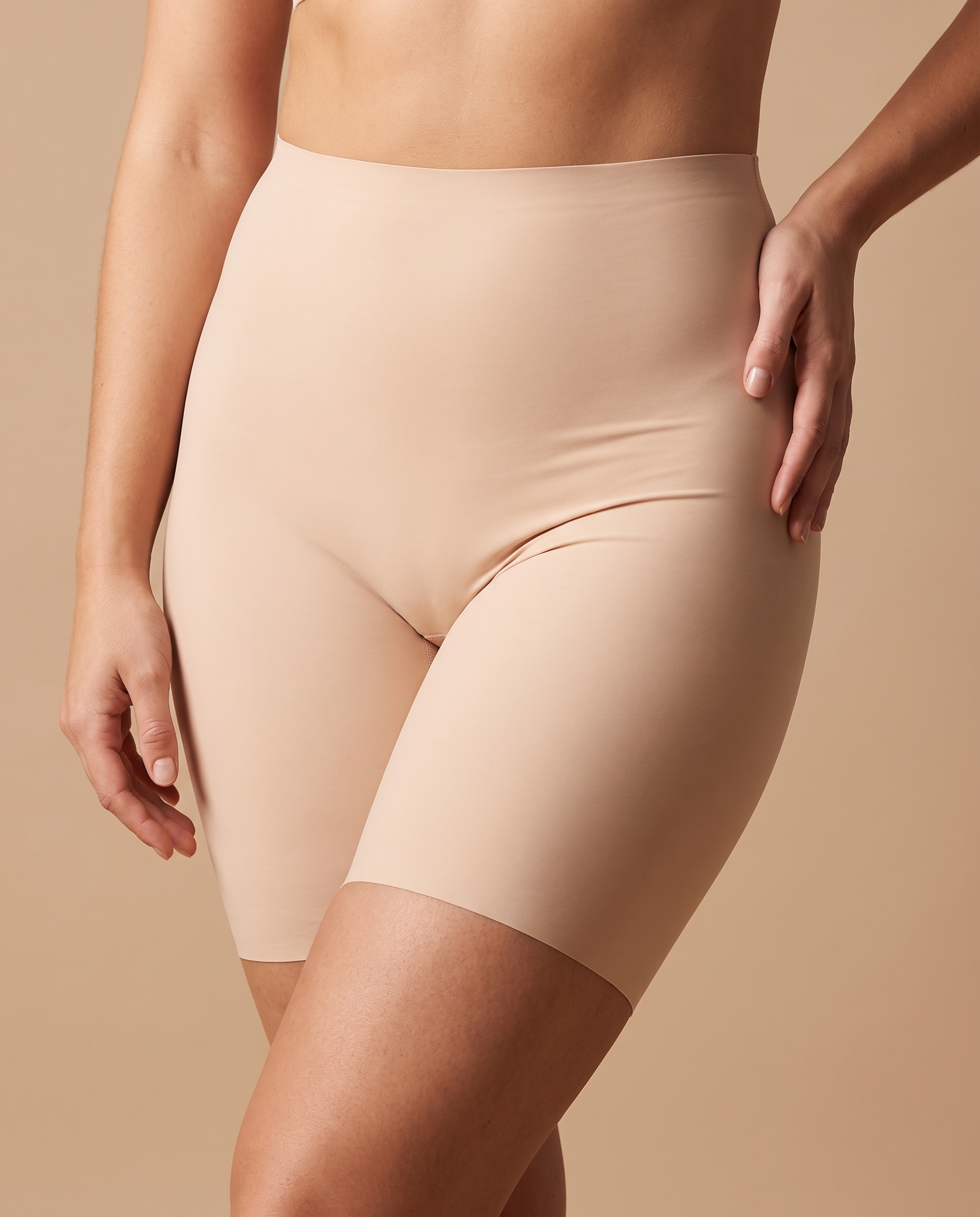 Anti-friction slip shorts worn - natural comfortable fit